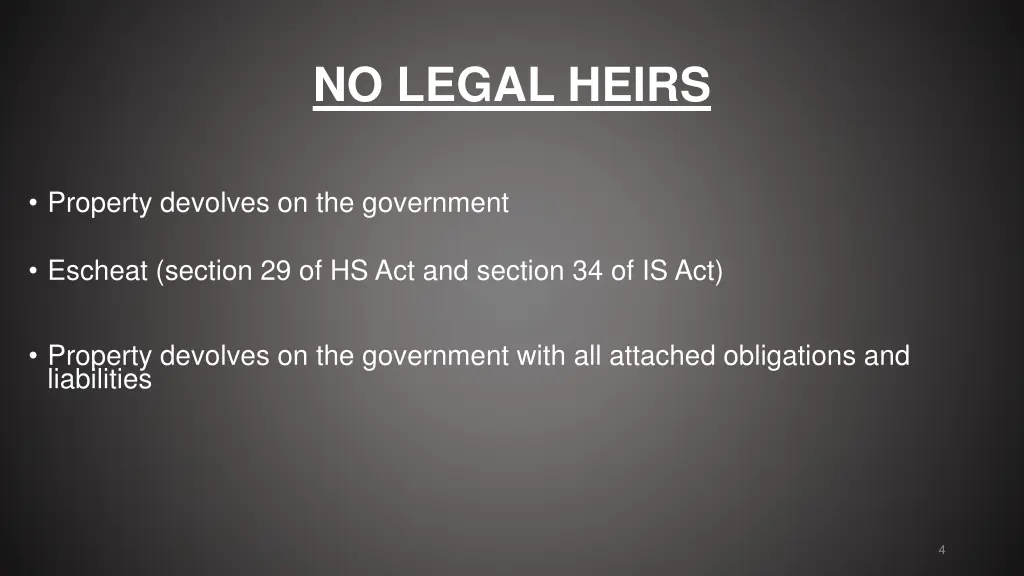 no legal heirs