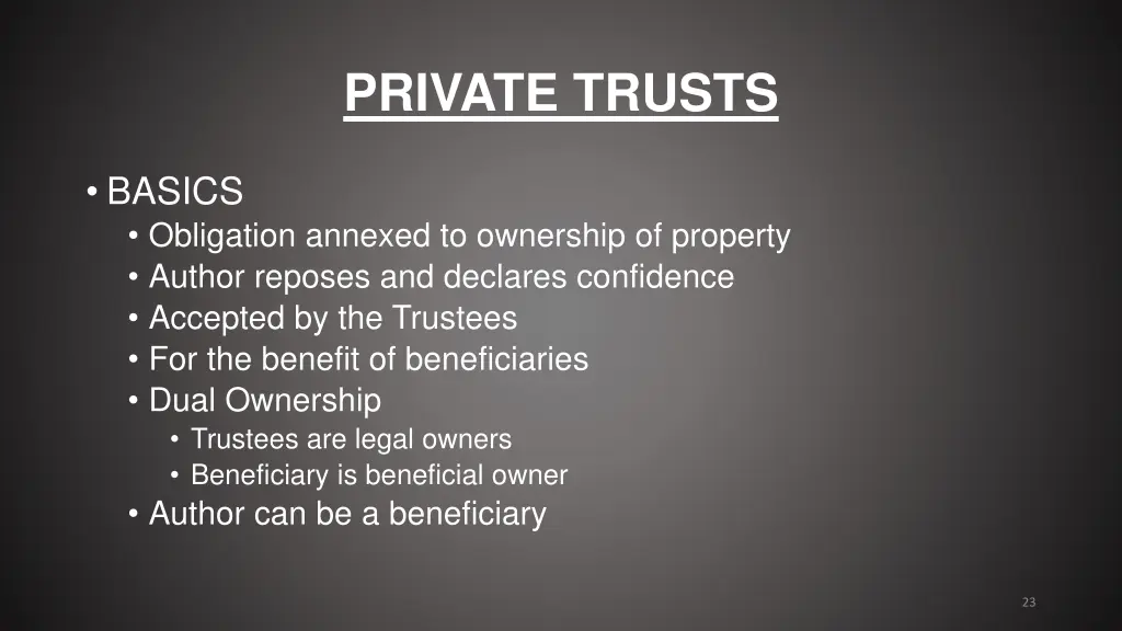 private trusts