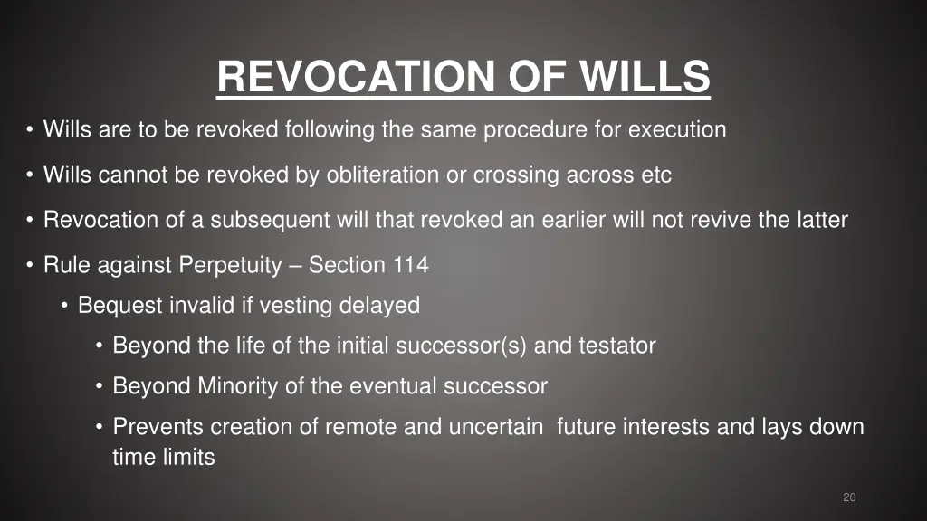 revocation of wills