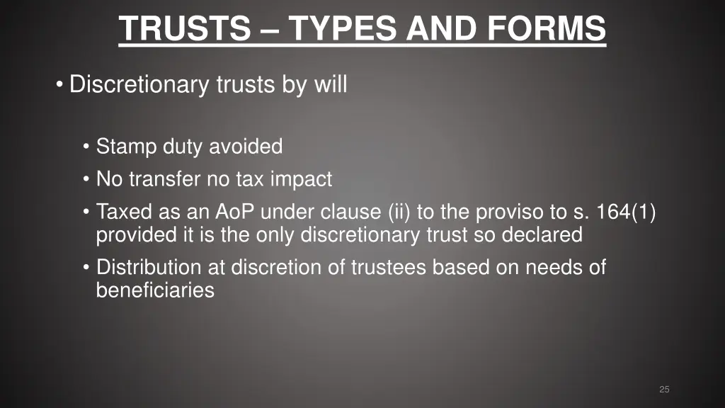 trusts types and forms