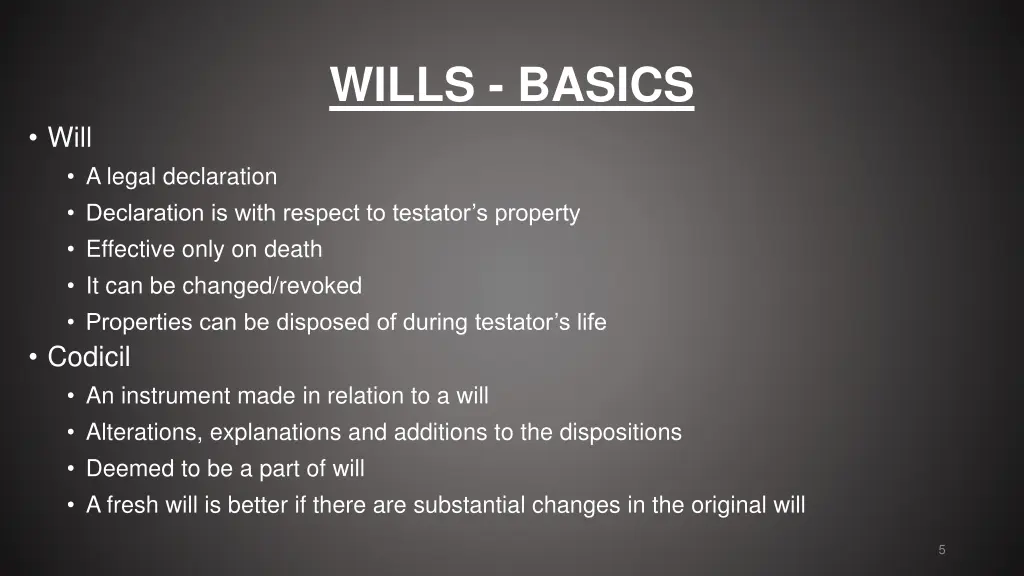 wills basics
