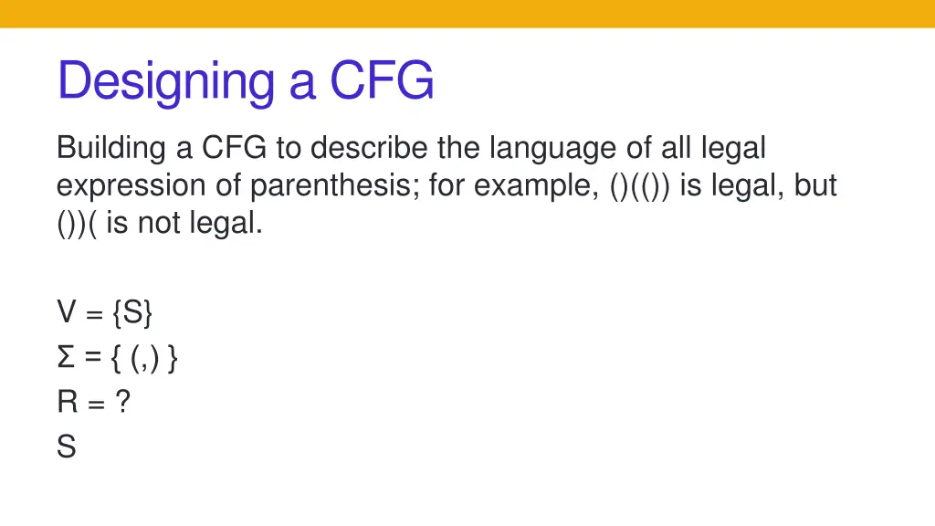 designing a cfg 5