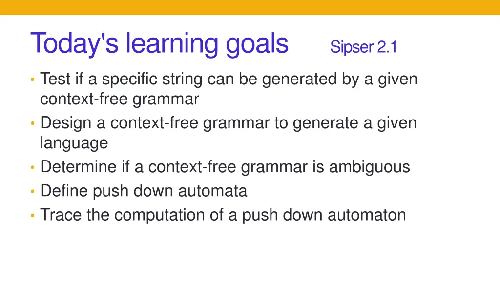 today s learning goals