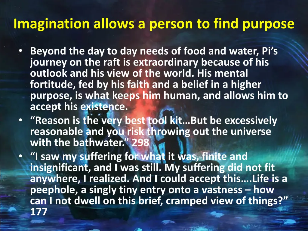 imagination allows a person to find purpose
