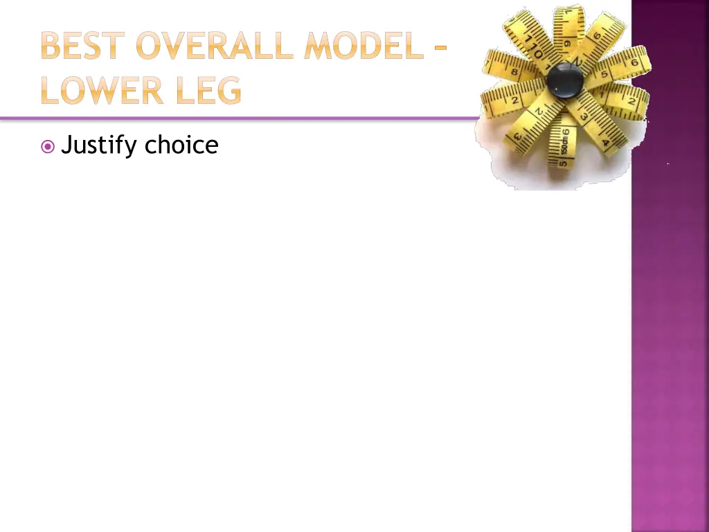 best overall model lower leg