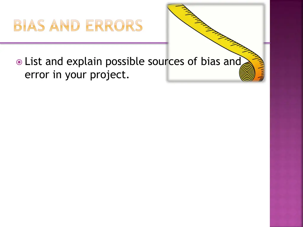 bias and errors
