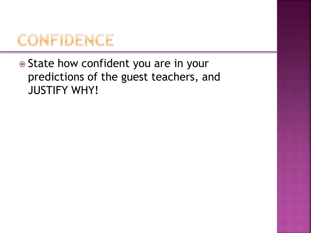 confidence