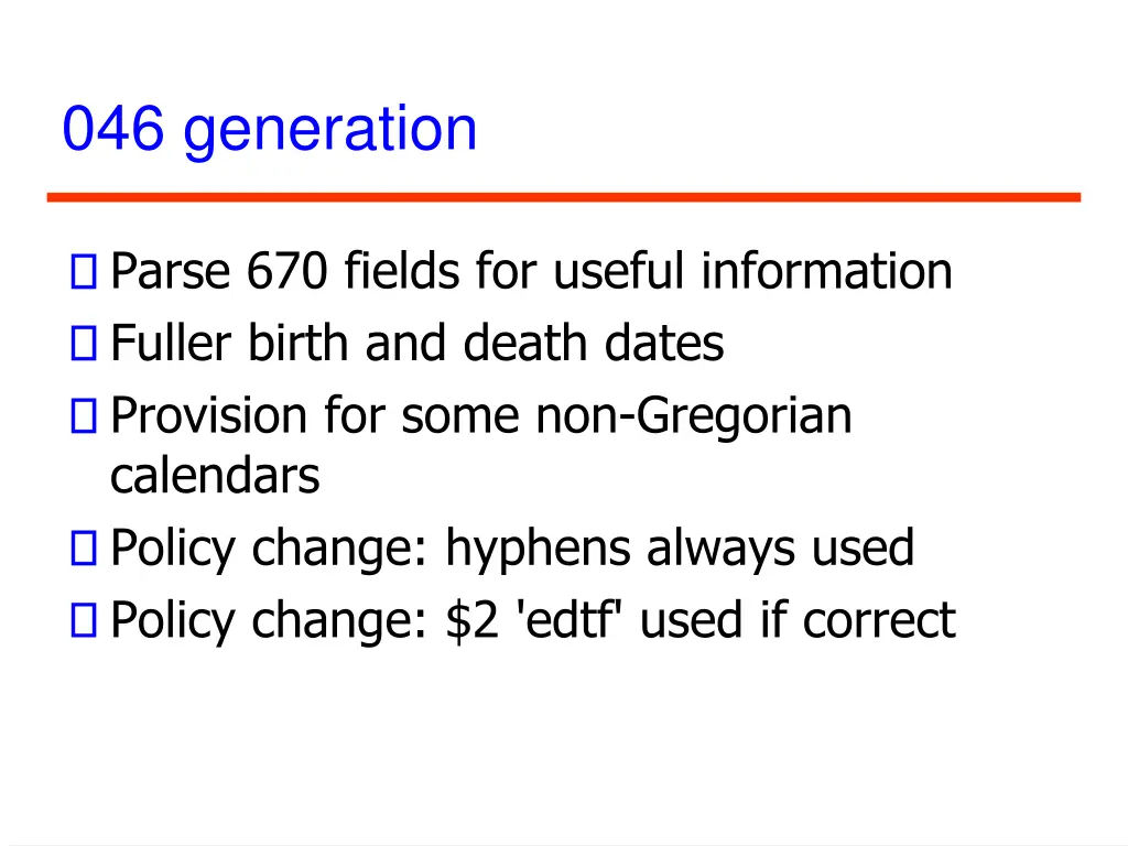 046 generation
