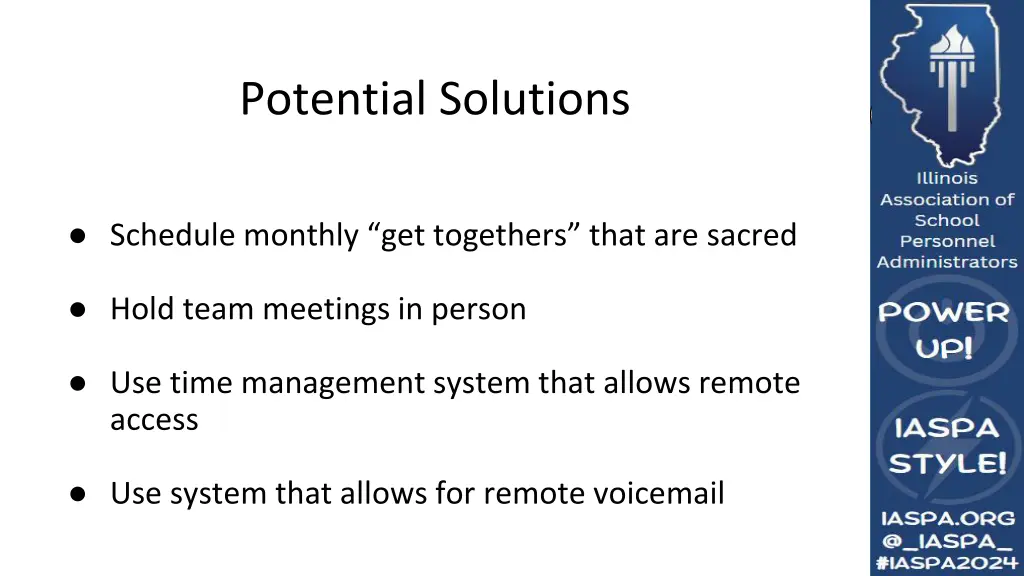 potential solutions