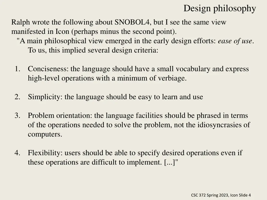 design philosophy
