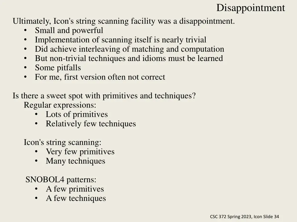 disappointment