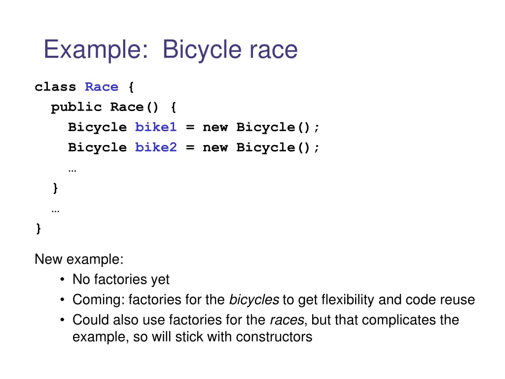 example bicycle race