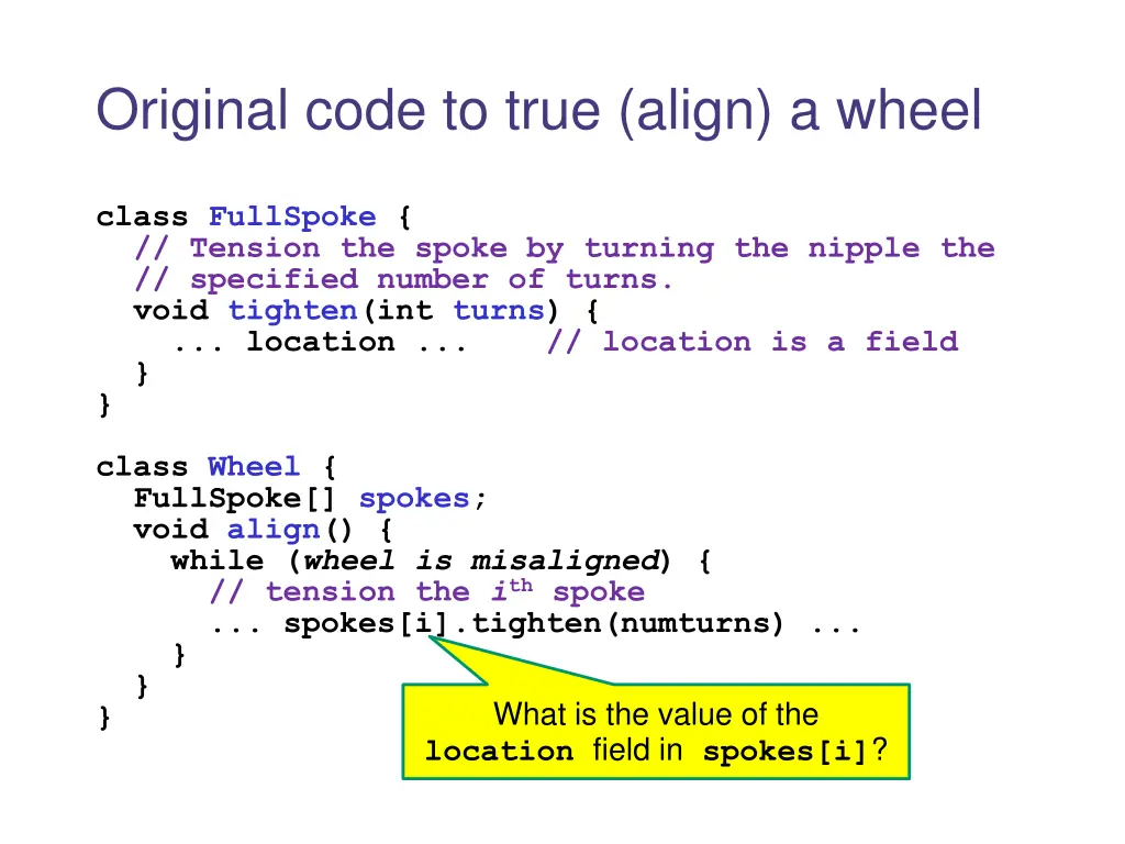 original code to true align a wheel