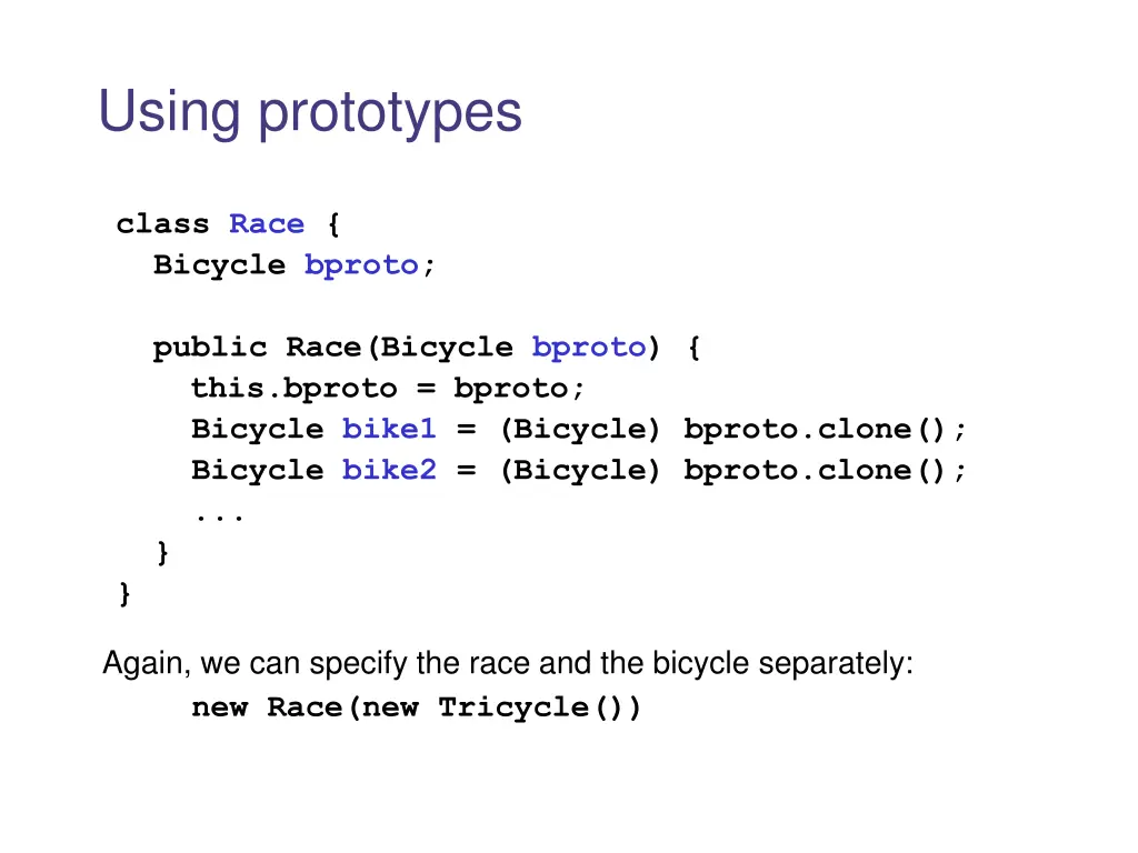 using prototypes