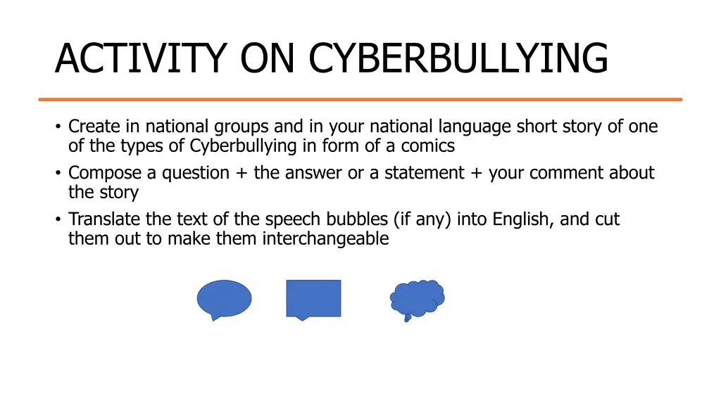 activity on cyberbullying