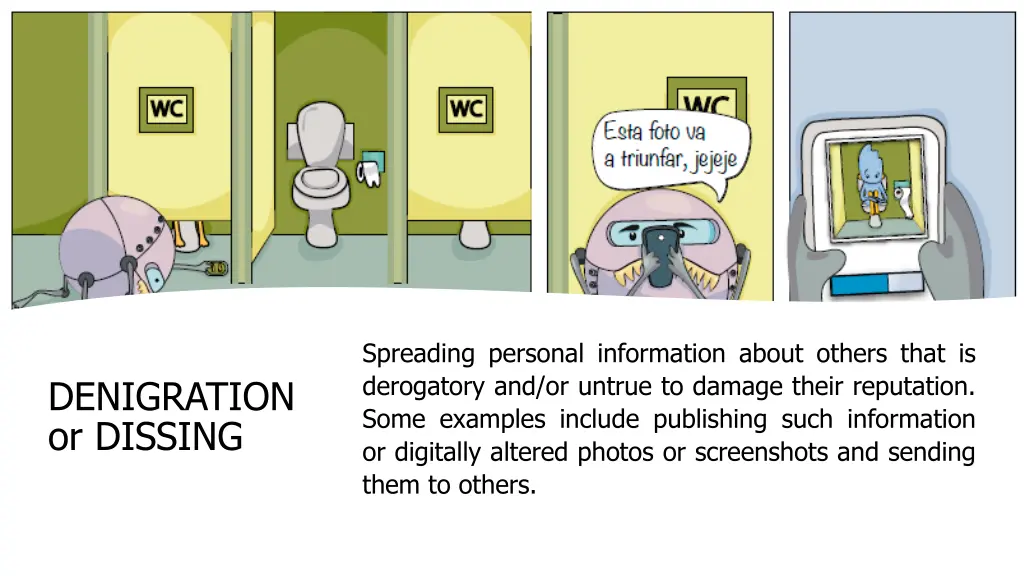 spreading personal information about others that