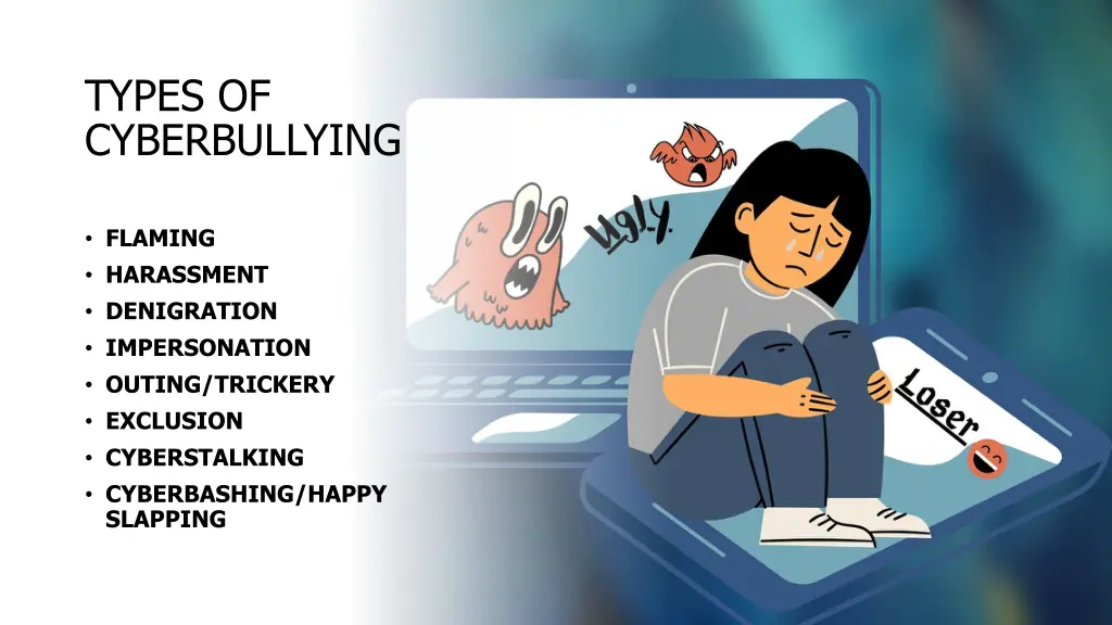 types of cyberbullying