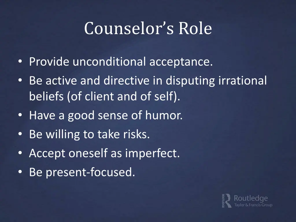 counselor s role