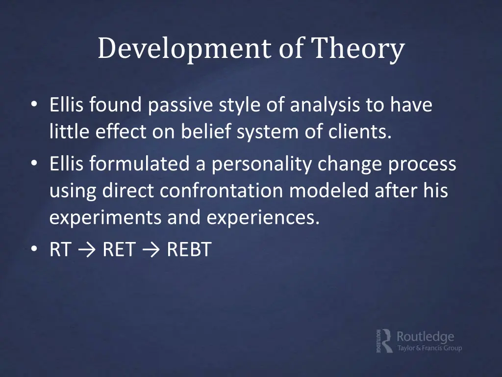 development of theory