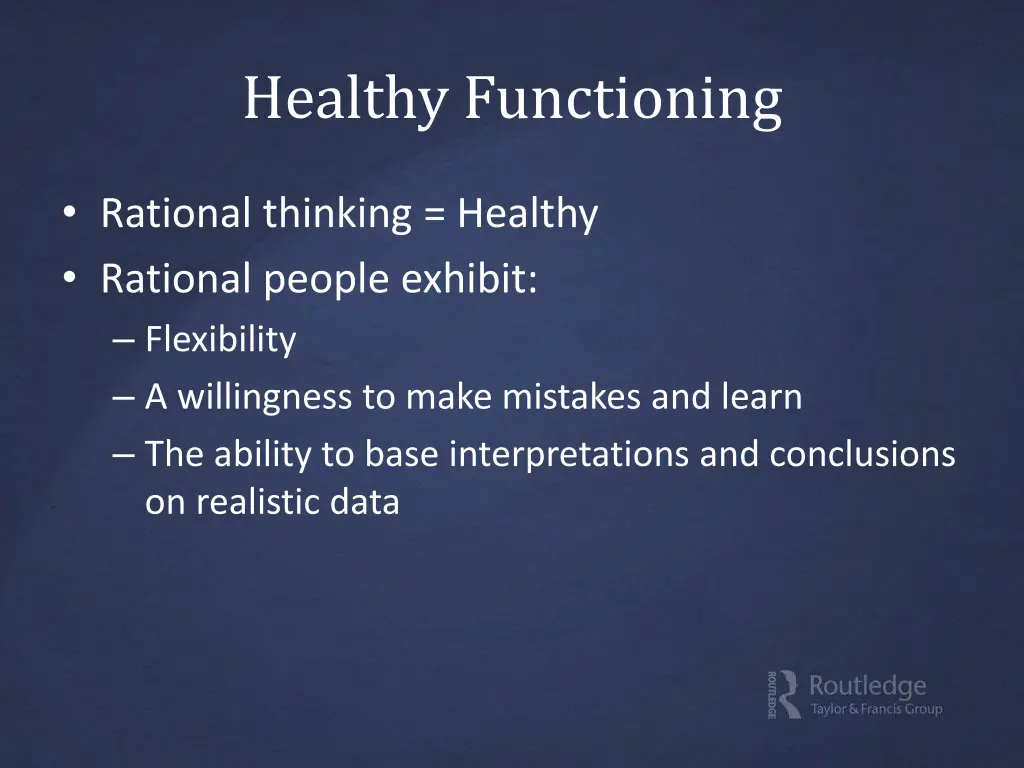 healthy functioning