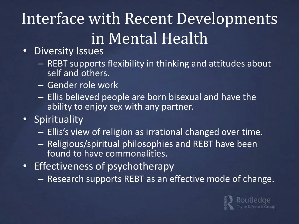 interface with recent developments in mental 2
