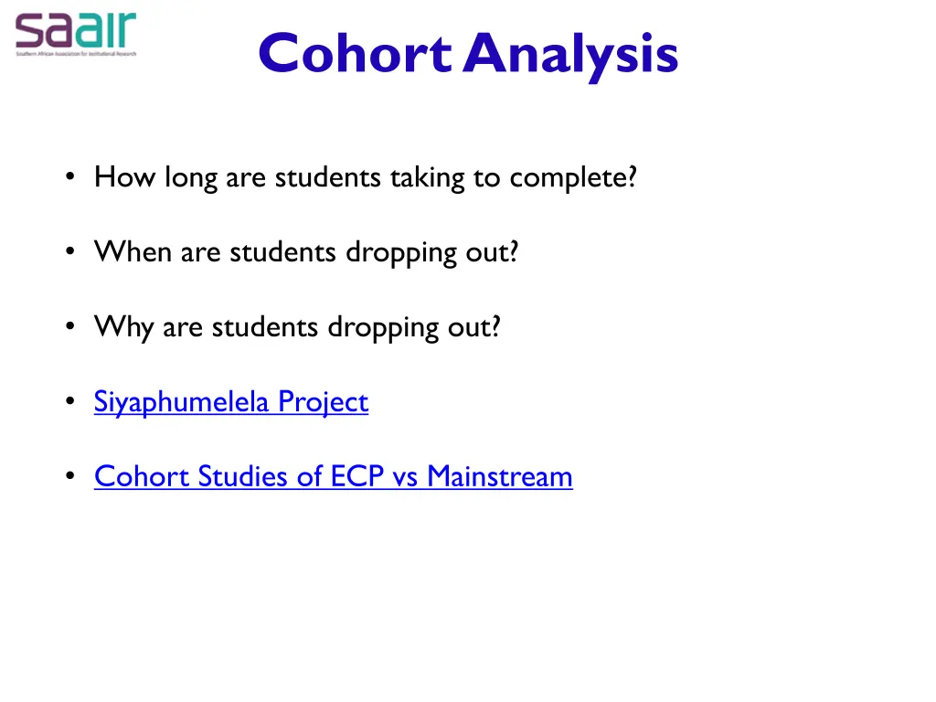 cohort analysis