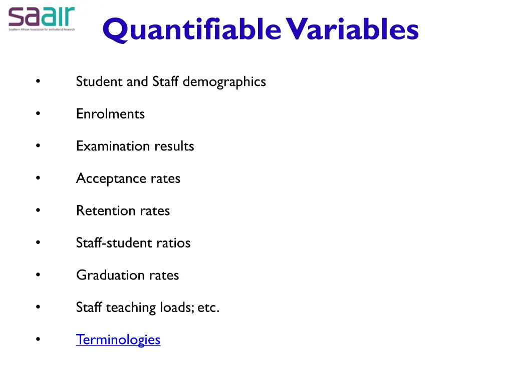 quantifiable variables