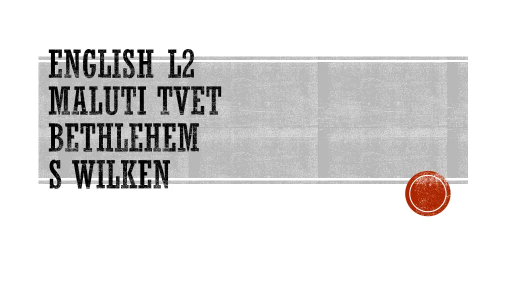 english l2 maluti tvet bethlehem s wilken