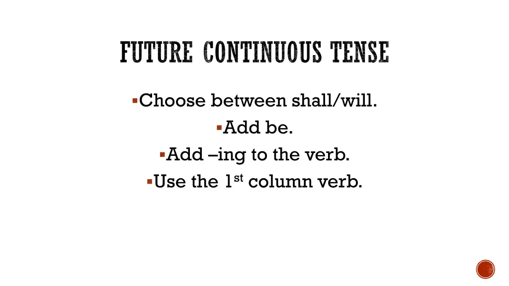 future continuous tense