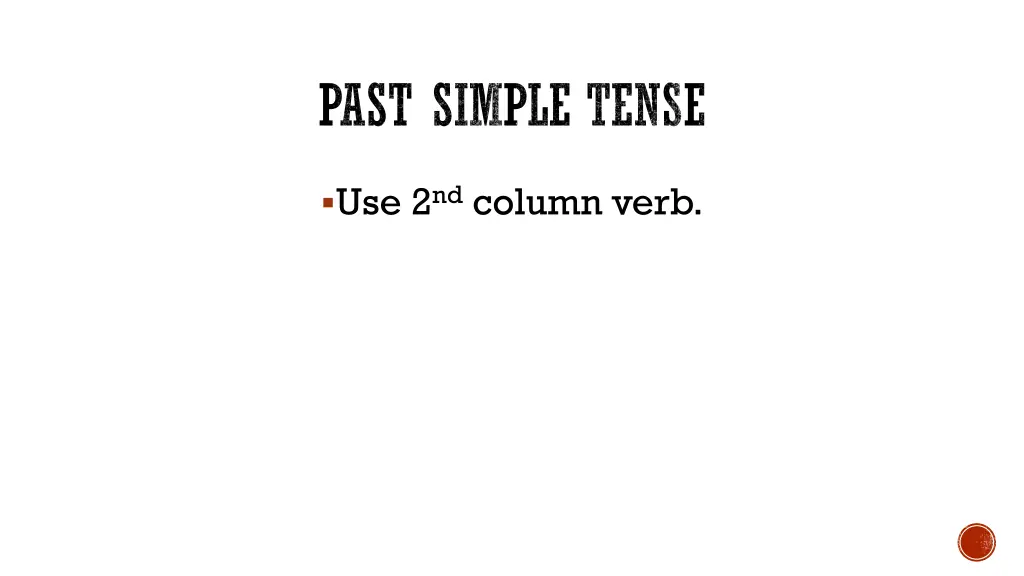 past simple tense
