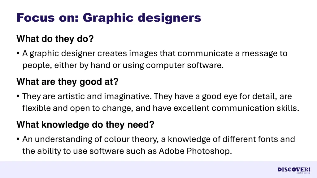 focus on graphic designers