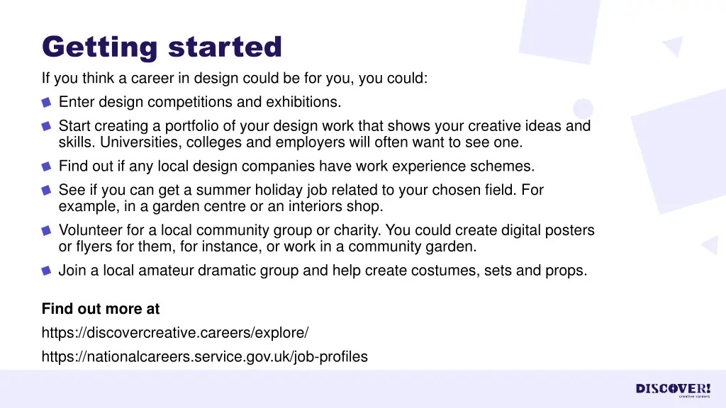 getting started if you think a career in design