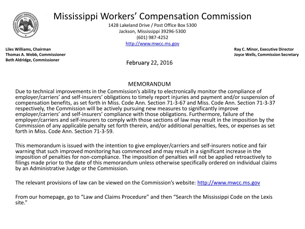 mississippi workers compensation commission 1428