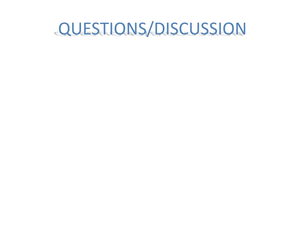 questions discussion