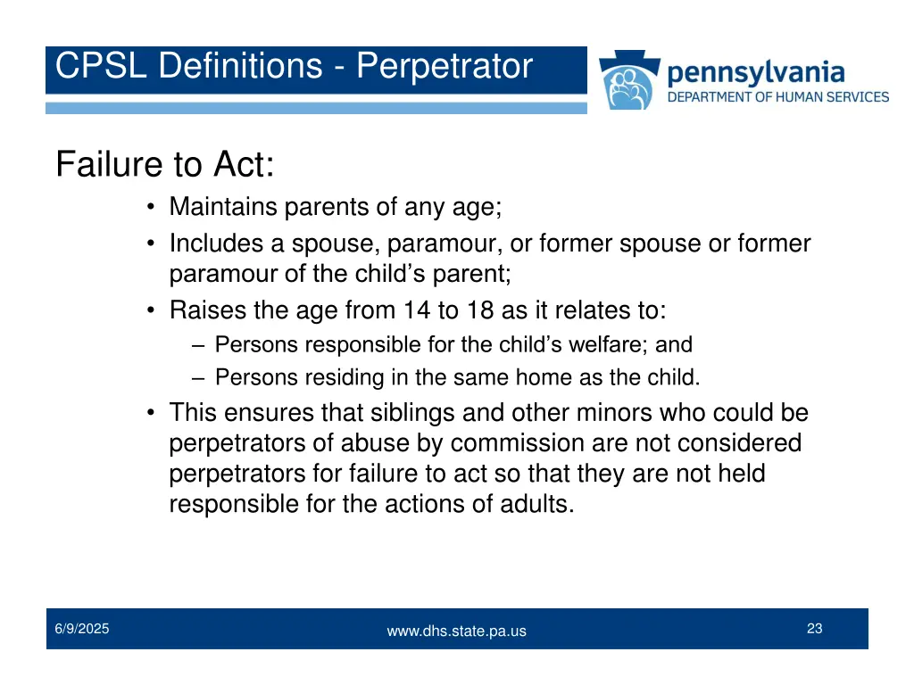 cpsl definitions perpetrator 1