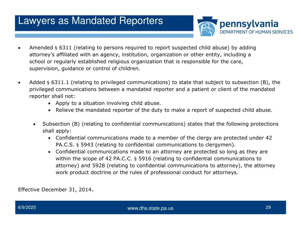 lawyers as mandated reporters