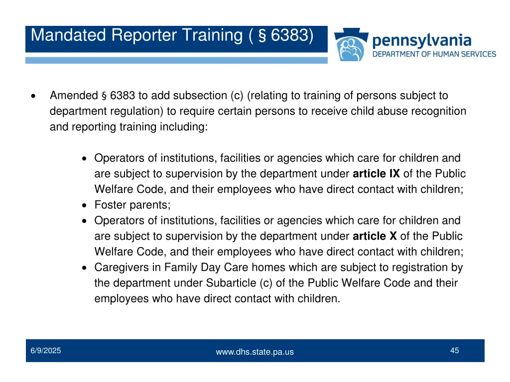 mandated reporter training 6383 4