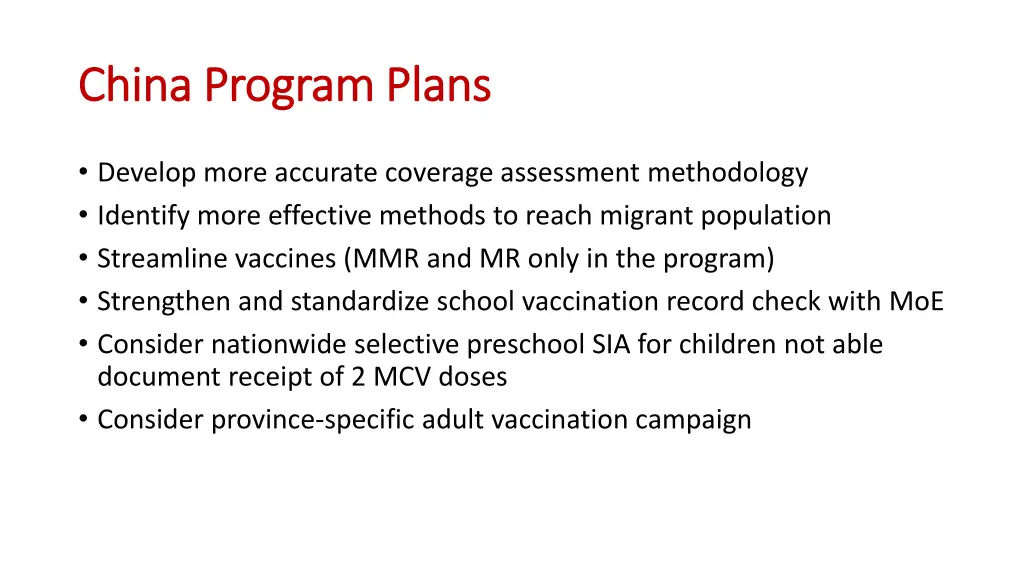 china program plans china program plans
