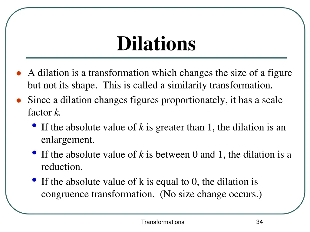 dilations