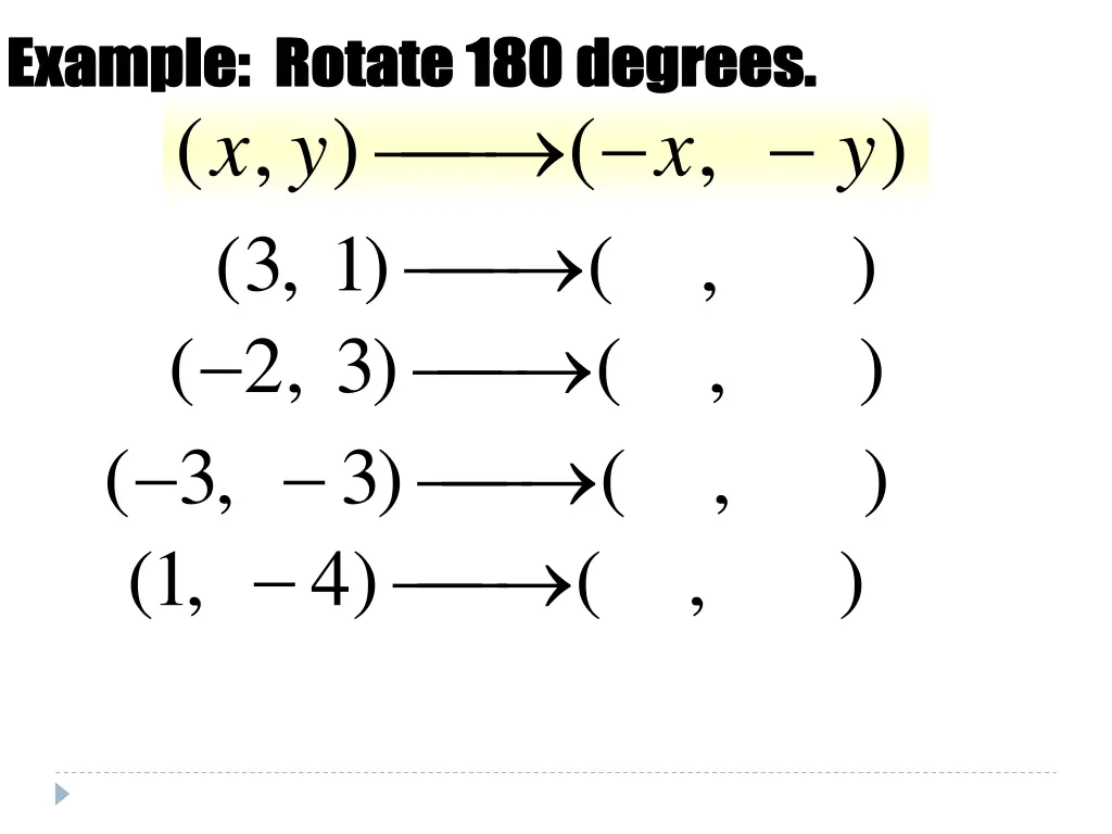 example rotate 180 degrees