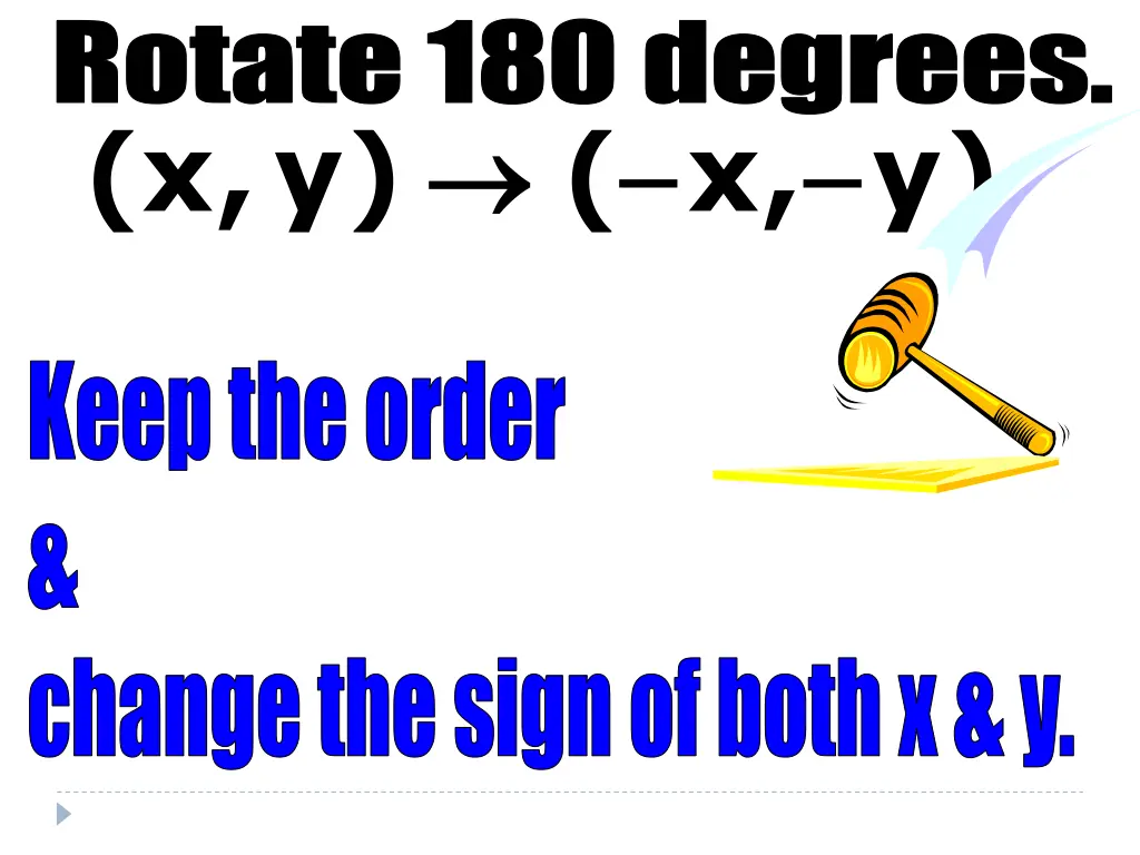 rotate 180 degrees x y