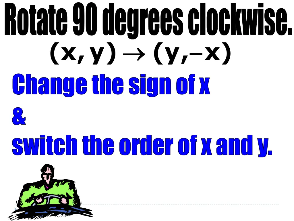 rotate 90 degrees clockwise