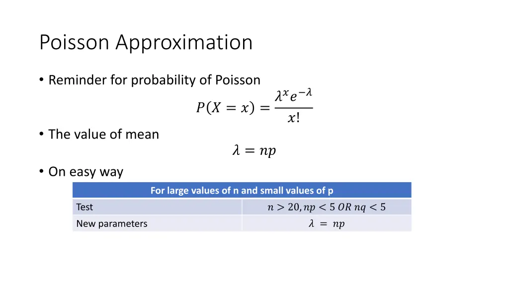 poisson approximation
