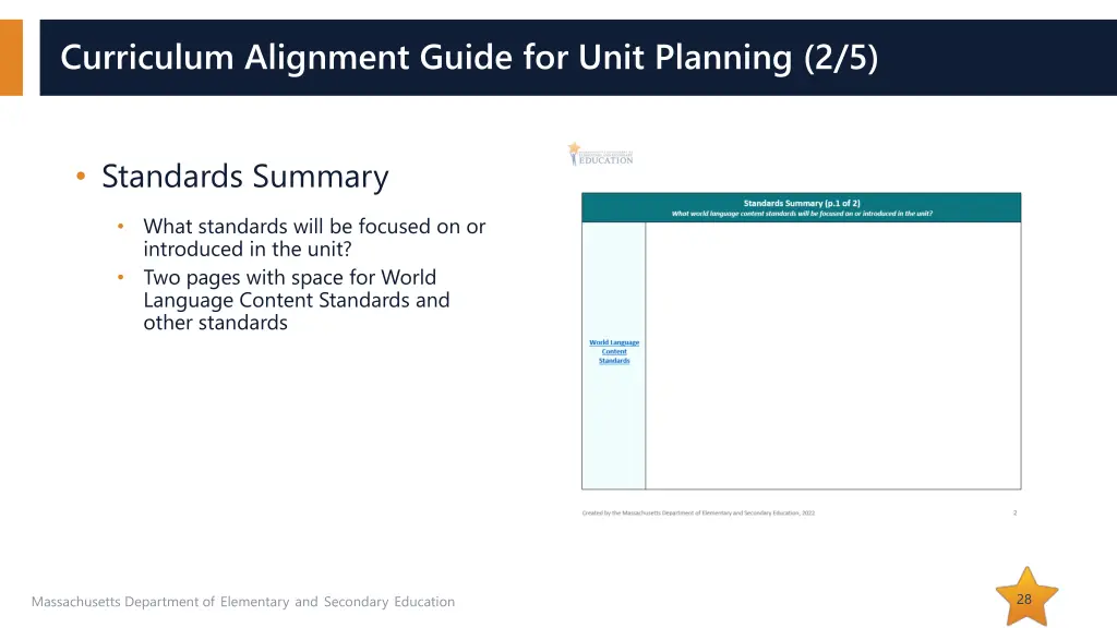 curriculum alignment guide for unit planning 2 5