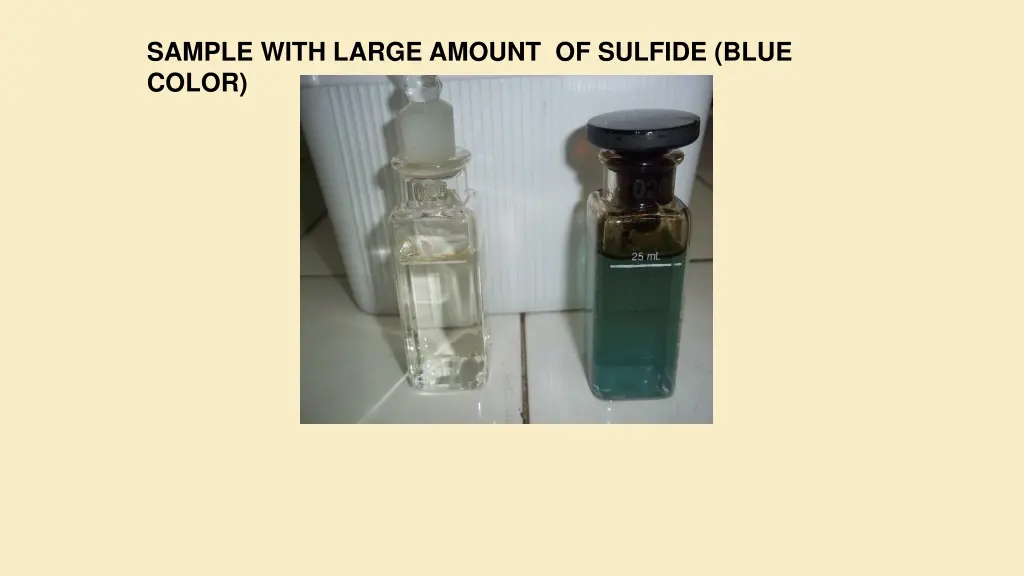 sample with large amount of sulfide blue color