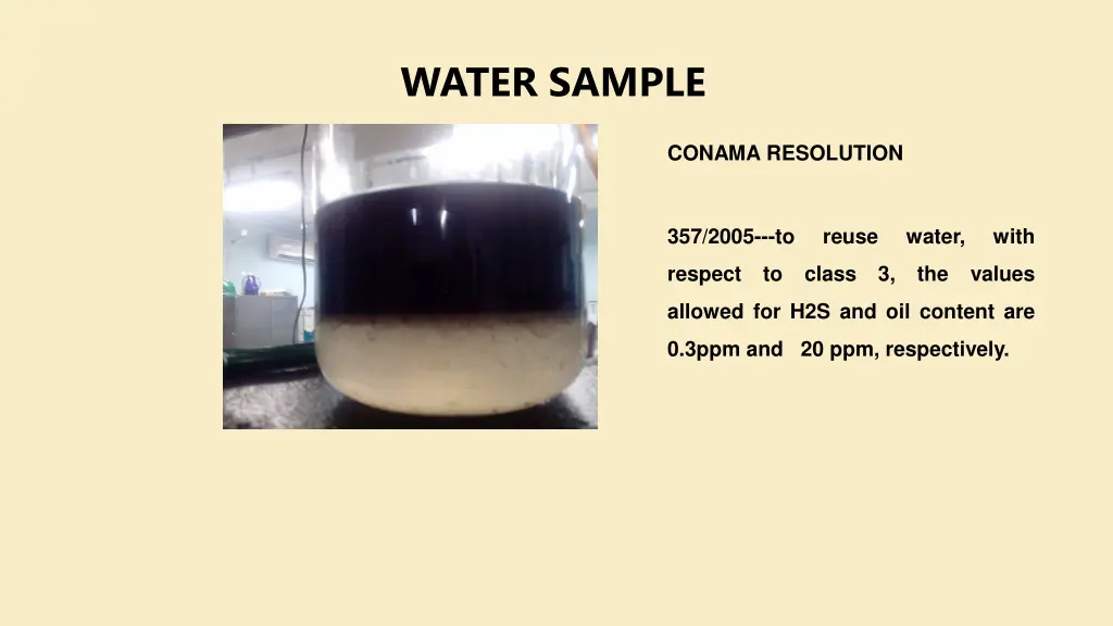 water sample
