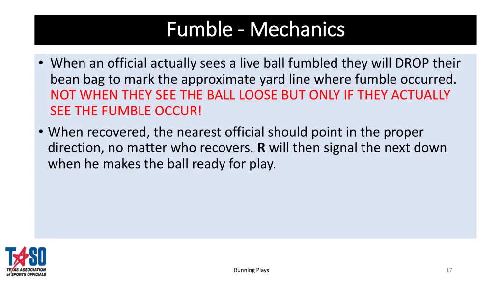 fumble fumble mechanics mechanics
