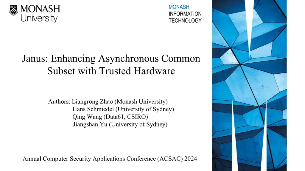 monash information technology