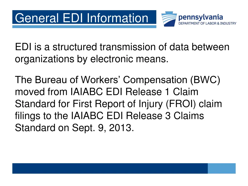 general edi information