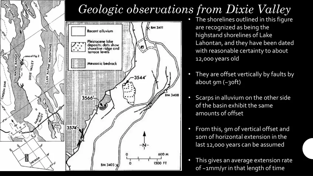 geologic observations from dixie valley